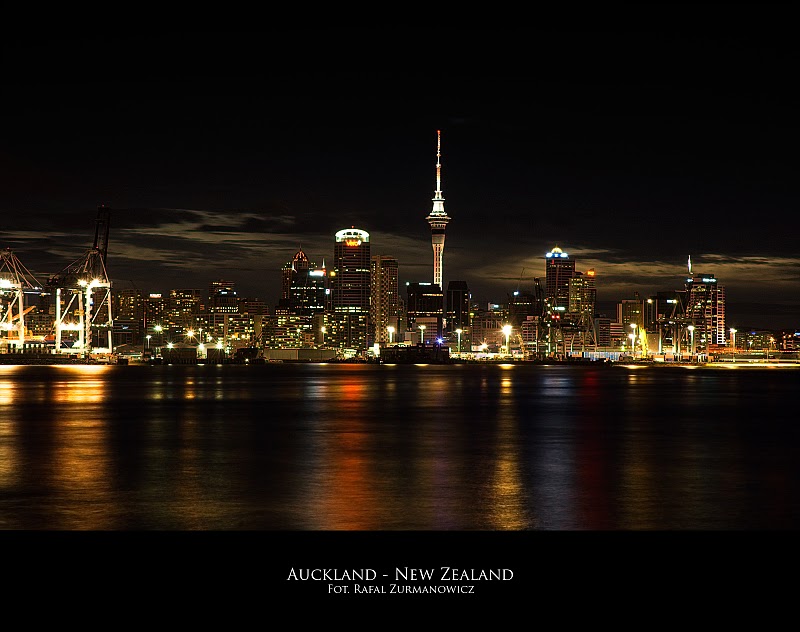 Zdjęcie Auckland nocą Zdjęcie Auckland nocą